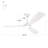 52'' White Ceiling Fan with LED Lights with Remote App Control-88202008-88202011