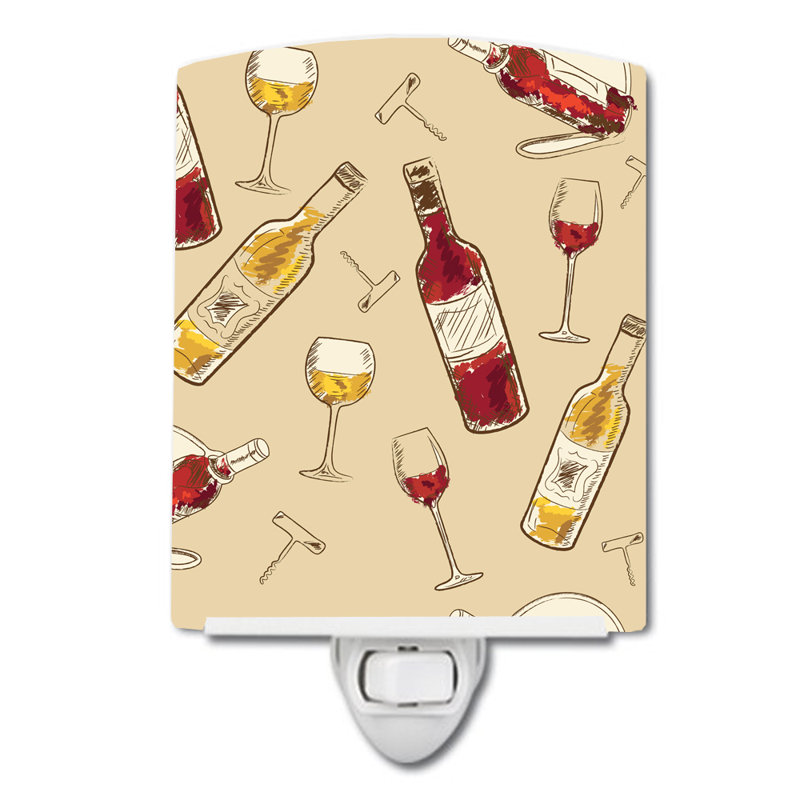 Éclairage de nuit en céramique de vin, Beige