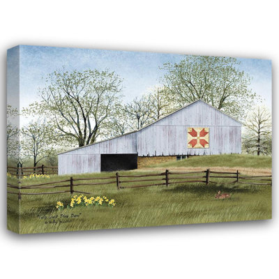 «August Grove® Jacobs, Billy Gallery», art sur toile tendue: Tulip Quilt Block Barn