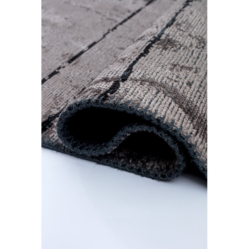 Tapis noir / gris Rapture, Rectangle 7 pi 10 po x 11 pi 2 po