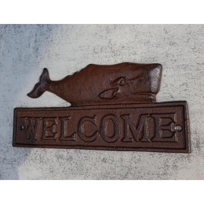 Plaque de porte décorative en fonte nautique