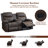 Ambert 70'' Leather Manual Reclining Loveseat with Console Recliner with Heat and Massage