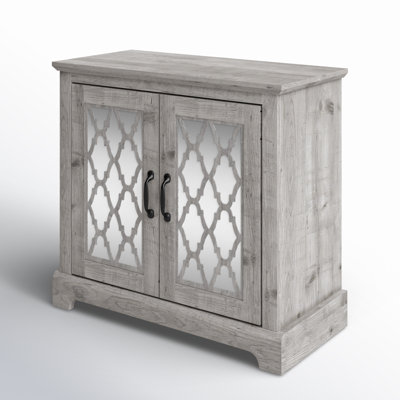 Chessani 29.3'' Tall 2 - Door Mirrored Accent Cabinet