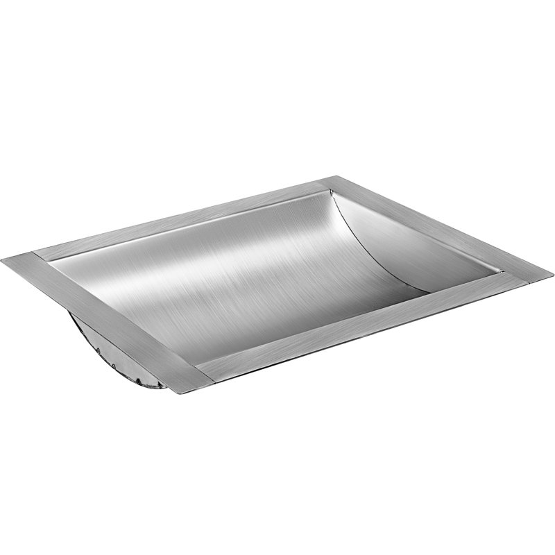 Plateau en acier inoxydable Handford, H 1,6 po x l 12 po x P 10 po