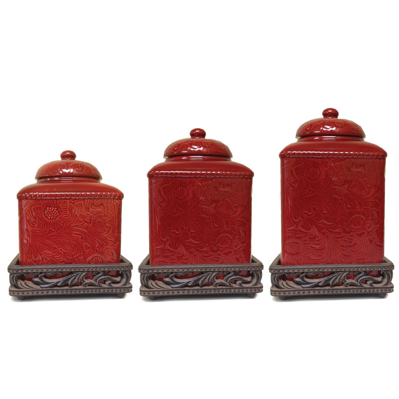 Ensemble de 6 pots Savannah, Rouge