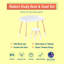 Ensemble de bureau et tabouret d'étude Wildkin - blanc avec naturel -60661594