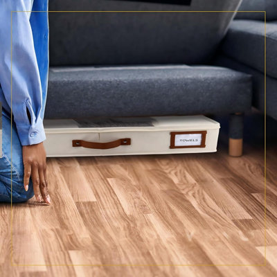 2Pc Low Profile Under Bed Storage Containers, Thin Under Couch Storage Organizer With Bins & Lids, Underbed Storage Box Ideal For Seasonal Clothes, Bl