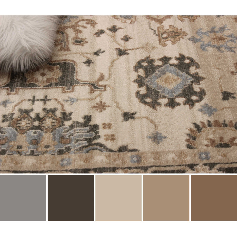 Gloria Ivory Rug, Rectangle 5' x 8'
