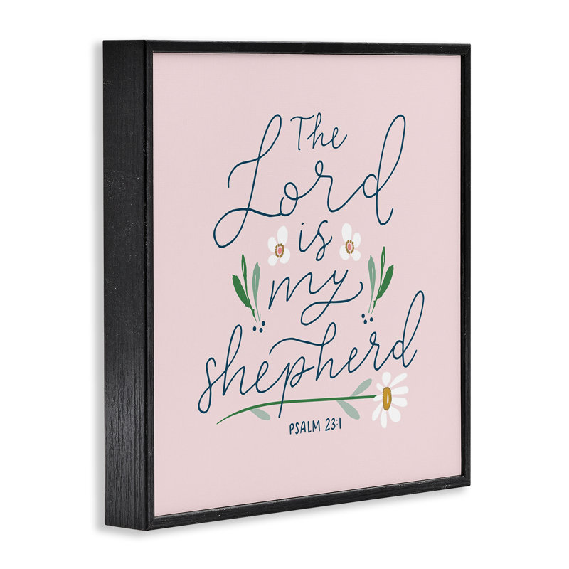 «Lord Is My Shepherd», estampe numérique par Blue Chair Blessing, Giclée encadrée noir minuit, H 24 po x l 24 po