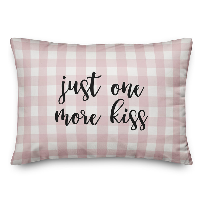  Coussin Just Just More Kiss, Noir / Rose