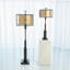 Lampe double abat-jour