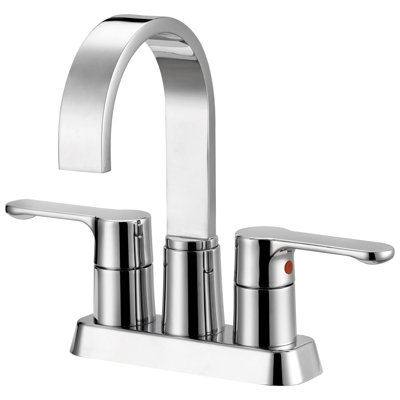 2-handle Bathroom Faucet with Drain Assembly