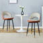 Ensemble de 2 chaises de bar rotatives avec siège rembourré en polyuréthane et pieds en métal-1203365745