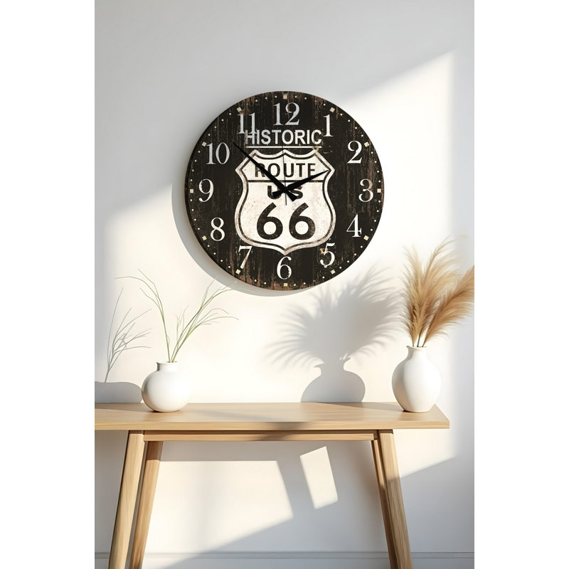 Horloge 19,7 po x 19,7 po Elegant 100% panneau de fibres à densité moyenne, épaisseur: 0,2 pouce | Parfait pour la décoration de la maison ou du bureau, le design élégant ajoute une touche moderne à n'importe quelle pièce