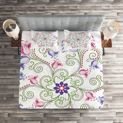 Flamingo Polyester Dots Coverlet