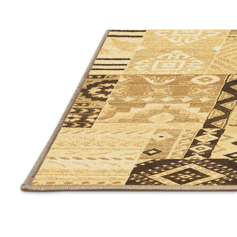 Washable Patchwork Indoor Rug, Rectangle 2' x 3'