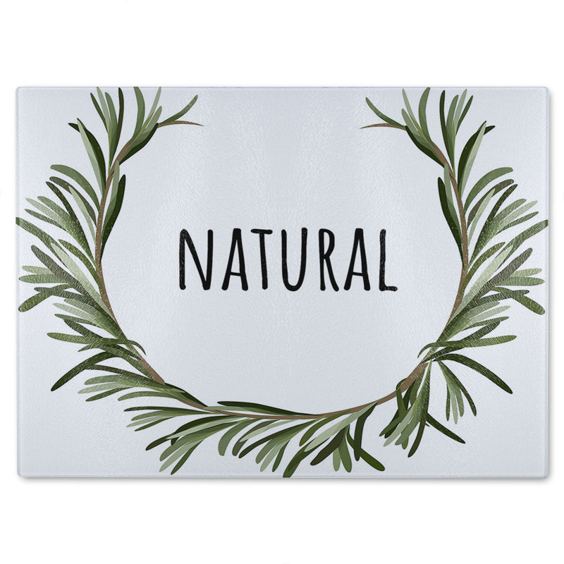 Natural Glass Chopping Board, 40cm L x 28cm W