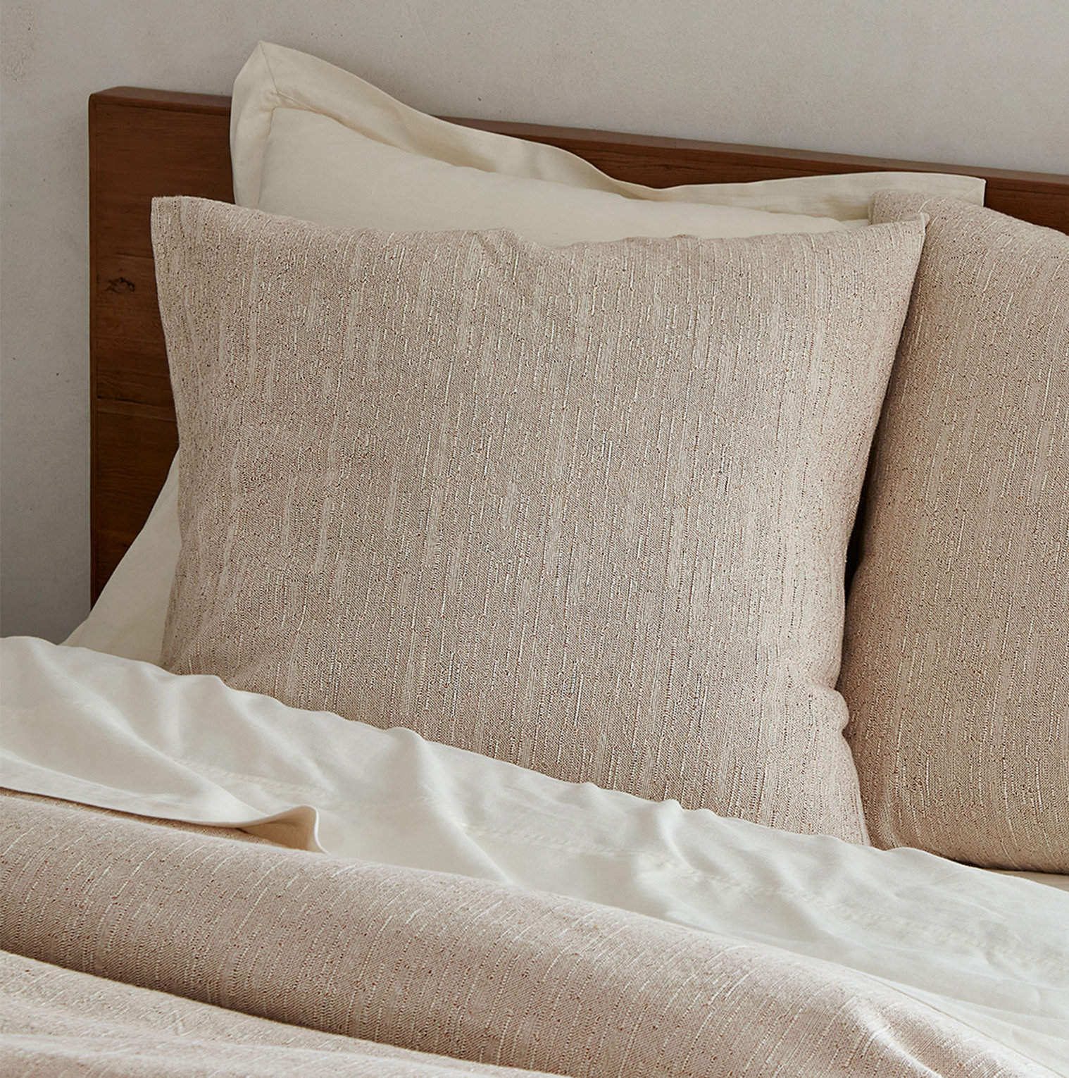Toro Canyon Organic Cotton Shams, Euro, Nutmeg