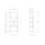 Bibliothèque moderne et industrielle, chêne et noir, 28,3 po x 67,0 po x 9,8 po | 100% panneau de particules enduit de mélamine, épaisseur: 0,7 pouce | Support mural, tablettes multiples pour un rangement supplémentaire, design élégant et fonctionn
