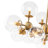 Bold Modern 13-Light Cluster Clear Glass Chandelier