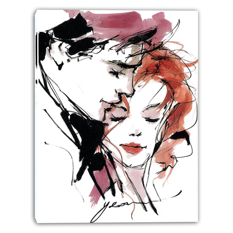 «Tender Embrace», art mural sur toile tendue