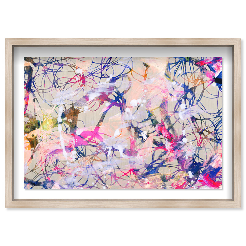 Jungle Walk Canvas Abstract Print by Oliver Gal, 21.5"H x 31.5"W, Natural Oak Frame