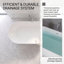 Baignoire autoportante contemporaine en résine d'ingénierie en pierre solide de 63 po x 29,5 po, fonction de trempage profond avec trop-plein et bonde escamotable, blanc brillant-132953562-132953563