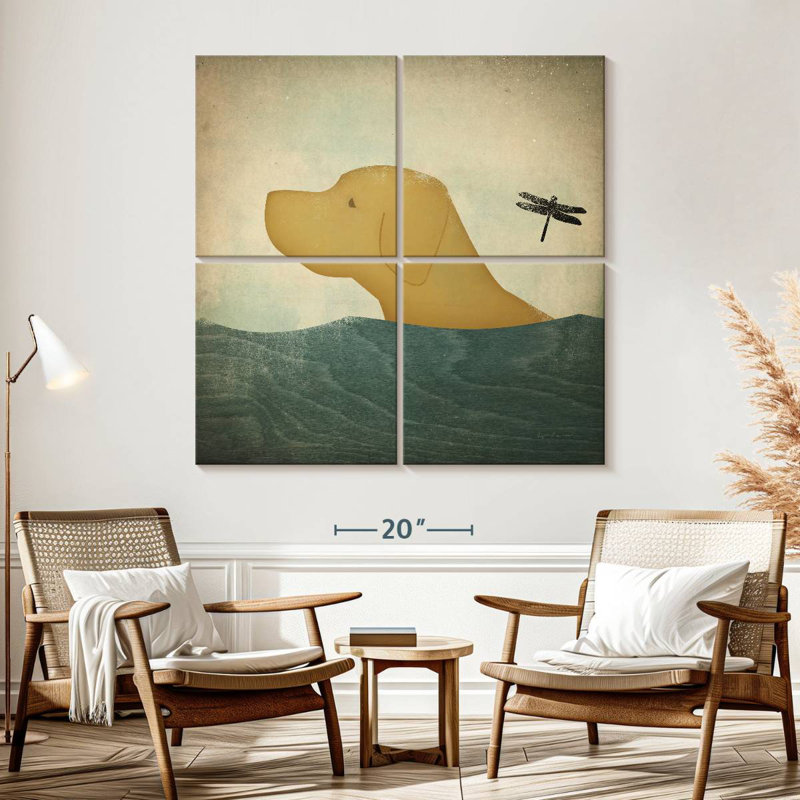 Brampt Yellow Dog Swim, 57" H x 57" W