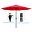 Parasol de patio extérieur 10 pi (3 m) sans rabat, 8 pièces, avec inclinaison, avec manivelle, sans base, taille de poteau 38 mm (1,49 pouce)