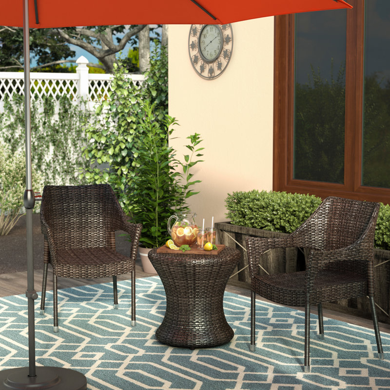 Cvetana Wicker/Rattan 2 - Person Seating Group, Brown