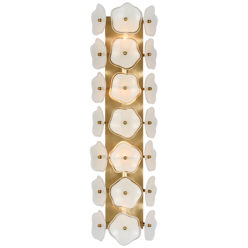Leighton 4 - Light Flush Mounted Sconce, Cream Tinted, Soft Brass