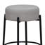 Tabouret de bar Zenni sans dossier, rembourré, en métal, hauteur comptoir ou dossier - Lot de 2-1616086118-1616086119
