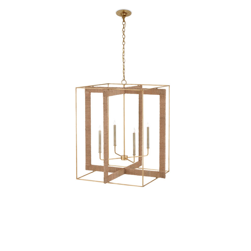 Purebred 4 - Light Dimmable Lantern Geometric Chandelier