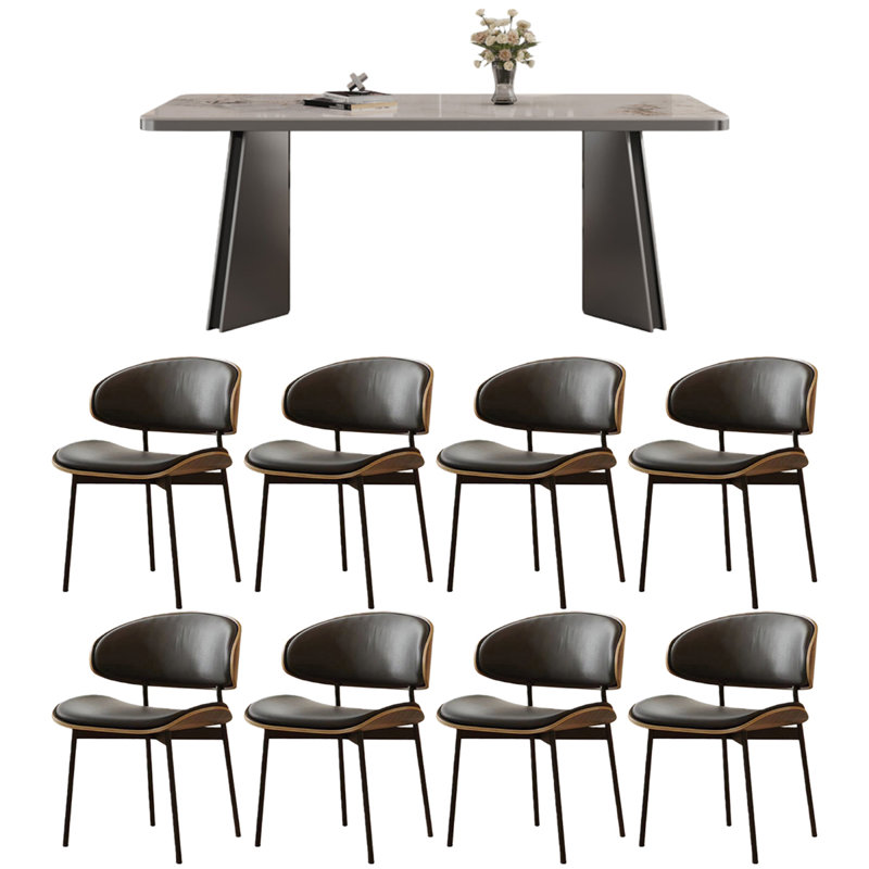 Ensemble de salle à manger Jones, H 29,53 po x L 70,87 po x l 35,43 po, 9