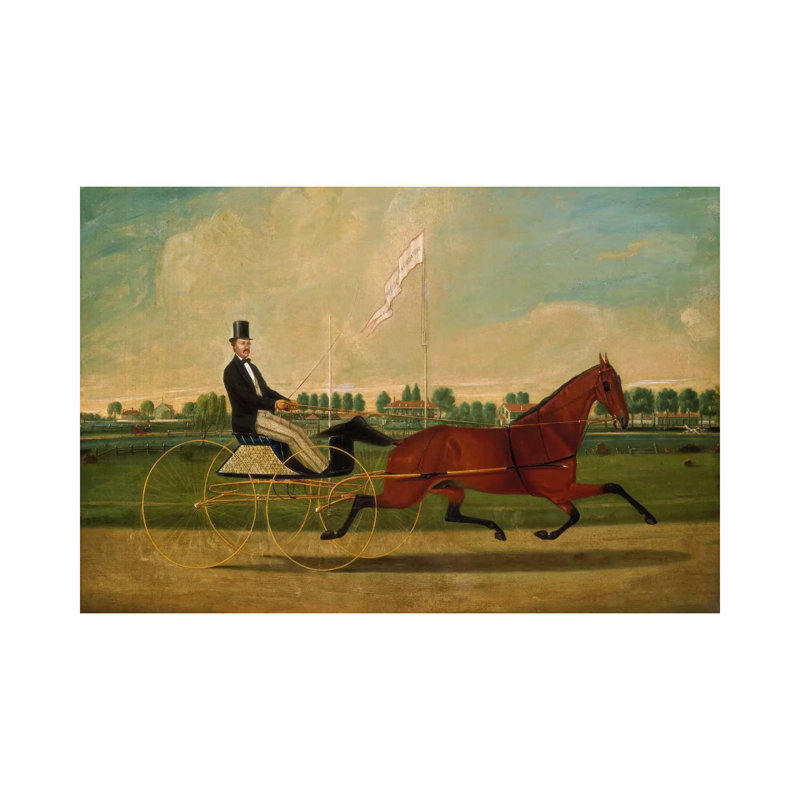 Trotting Horse by Charles Humphreys - Wrapped Canvas Painting, 20.32 cm H x 30.48 cm W