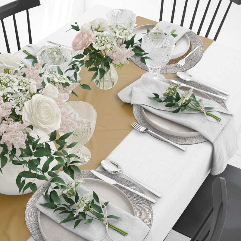 Handmade Round Placemats Set of 4 for Dining and Kitchen 14-inch Scratch-Resistant Table Christmas Decor, Grey/Gold