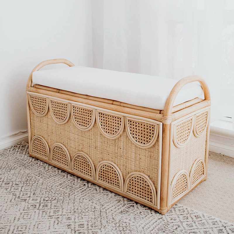 Banc à chaussures en bois massif de style nordique pour le salon et l'entrée