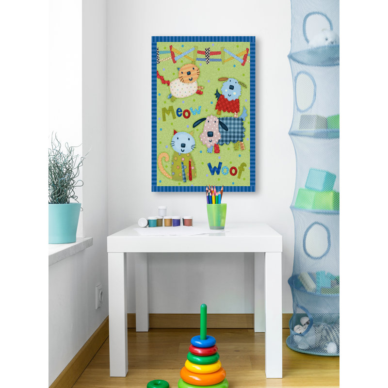 Daves Farm Friends III - Painting on Canvas, 152cm H x 101cm W