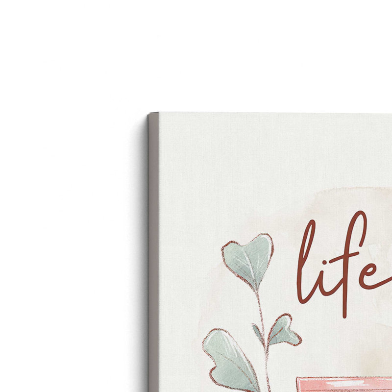 «Life Happens, Coffee Helps» par Mollie B., reproduction d'art, Toile non encadrée, L 36 x H 36, Ne s’applique pas