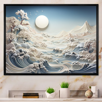 Abstract Snowy Winter Mountains I - Abstract Landscape Wall Art