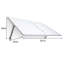 Auvent de terrasse blanc en métal blanc 4,6 - Structure extérieure en aluminium avec revêtement thermolaqué contemporain, charnière continue avec étanchéité sécurisée intégrée, quincaillerie en acier inoxydable à installation rapide, adapté