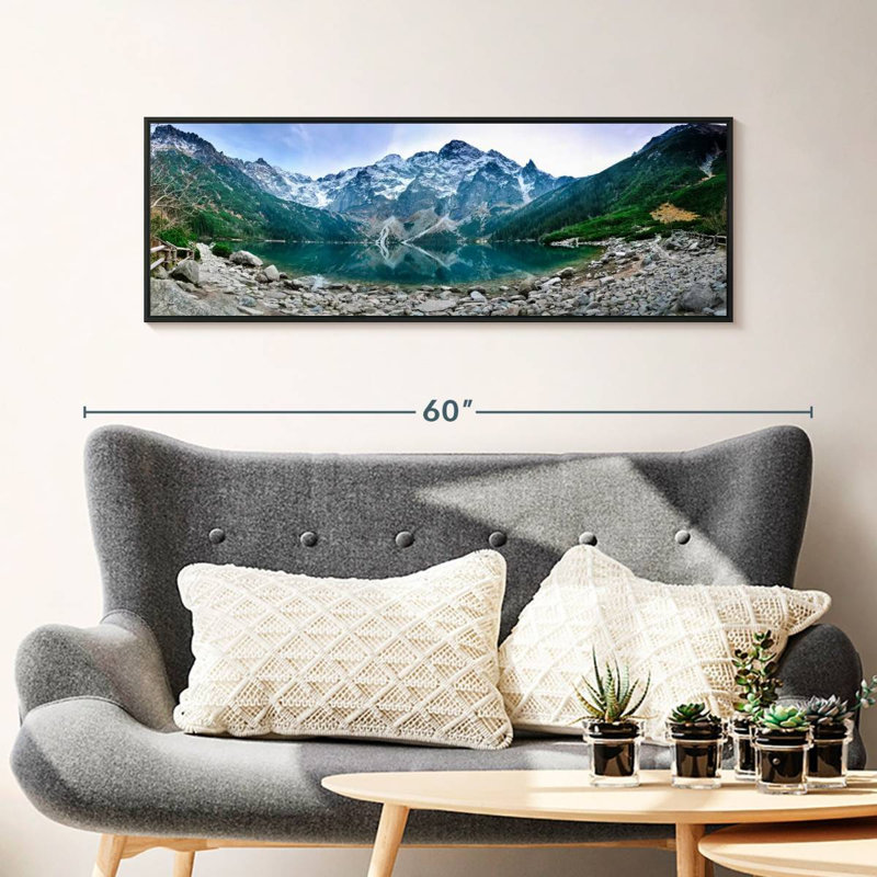 Lac Morskie Oko, 43 po x 15 po, Cadre flottant noir