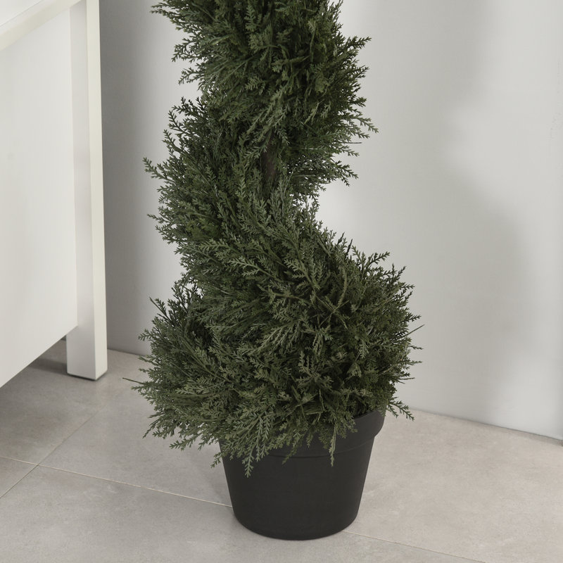 35.5'' Faux Cedar Topiary in Pot
