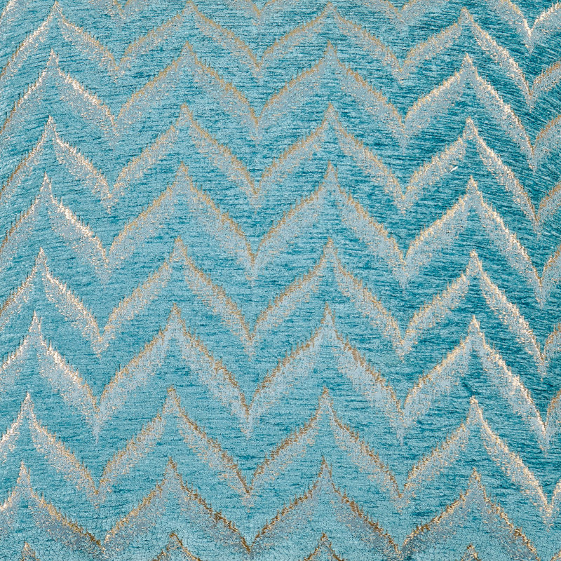 Chevron Rectangular Lumbar Cushion Cover, Turquoise