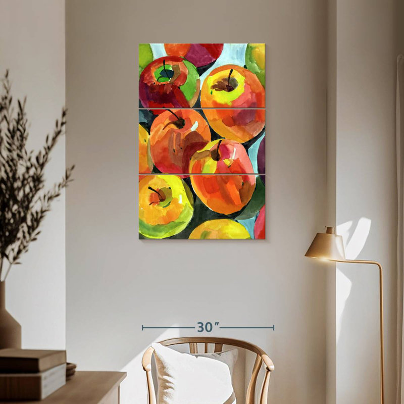 Yarlin, nature morte aux pommes, H 57 po x l 36 po