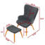 Accent Uphostered Chair With Ottoman