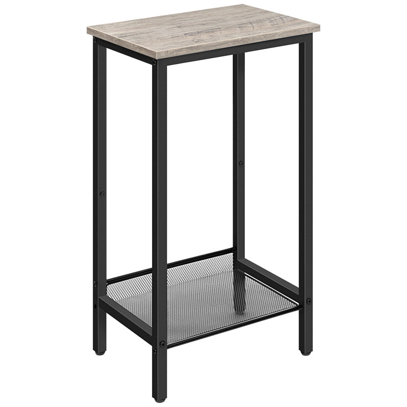 Raimondas 28.9" Tall End Table, Gray/Black