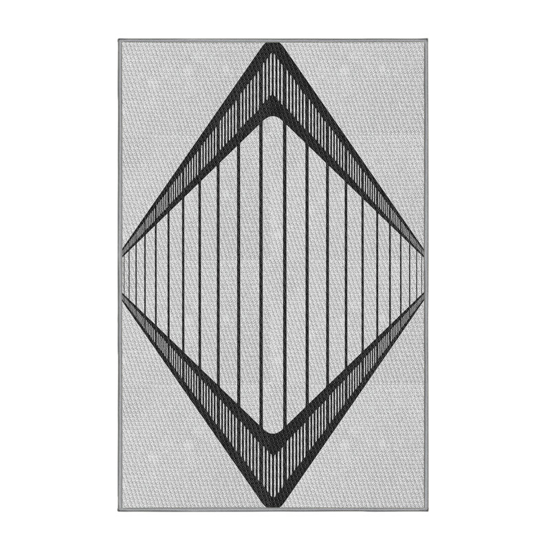 Tapis gris Hartwell, Rectangle 5 pi x 7 pi