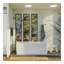 Baignoire rectangulaire autoportante en acrylique blanc brillant