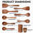 10 PCS Wooden Cooking Utensil Set